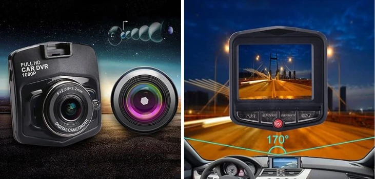 Vital Dashcam collage night view